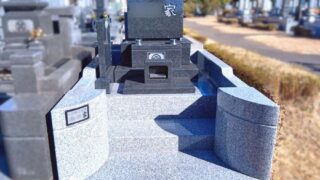 存在感のあるインド産M10の洋型墓石を建立！千葉市平和公園